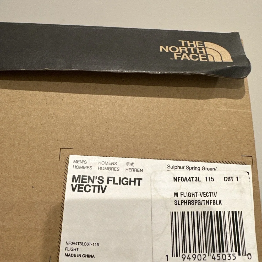 The North Face Men Size 11.5 Flight Vectiv Trail Running Shoes Bright Sulphur